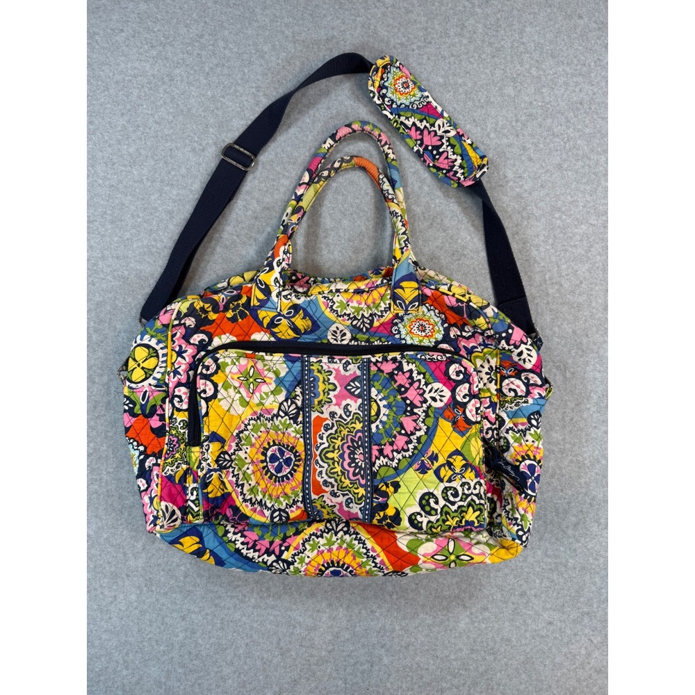 Vera Bradley Viva La Vera Weekender Travel Bag Quilted Carry on Retired